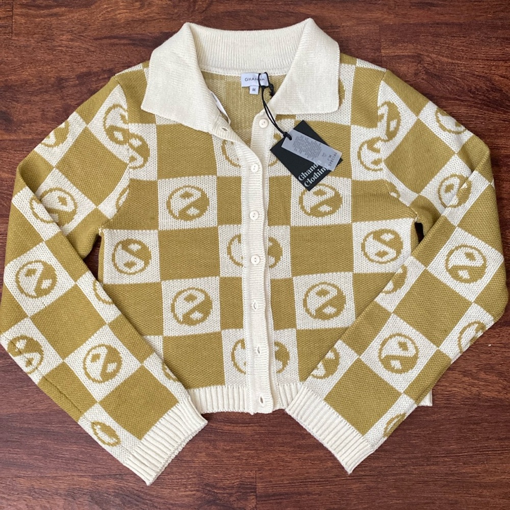 Ying/Yang checkered sweater!!☯️